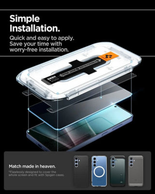 SPIGEN [2 Pack] Spigen Samsung S25+ Privacy Screen Protector Glas.tR EZ Fit 4