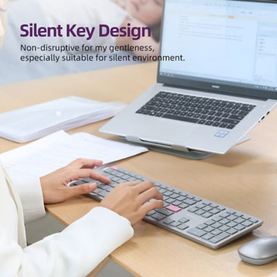 Micropack 2.4G+Bluetooth Rechargeable Wireless Keyboard K-310W WORK 4