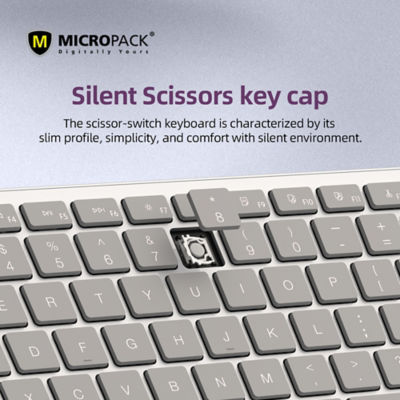 Micropack 2.4G+Bluetooth Rechargeable Wireless Keyboard K-310W WORK 5