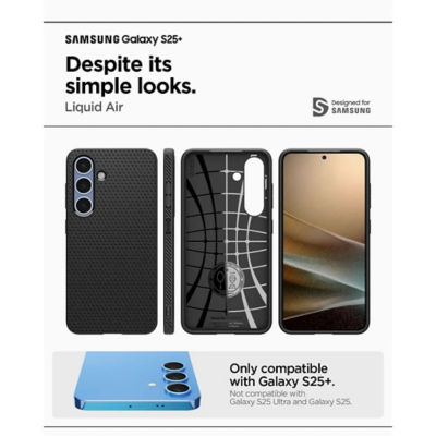 Spigen Samsung S25+ Case Liquid Air - Matte Black 6