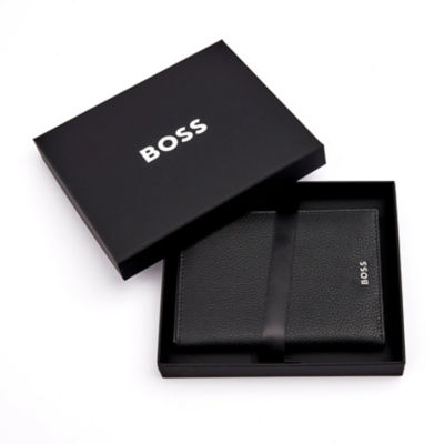 HUGO BOSS BOSS Classic Grained Passport Holder HLP416A (Black) 4