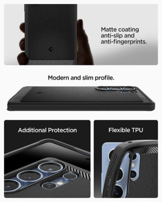 Spigen Samsung S25 Ultra Case Rugged Armor MagFit - Matte Black 6