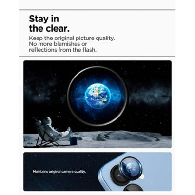 SPIGEN [2 Pack] Spigen Samsung S25 Camera Lens Protector EZ Fit Optik Pro HD - Black 4