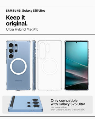 Spigen Samsung S25 Ultra Case Ultra Hybrid MagFit / Crystal Hybrid MagFit - Clear White 3