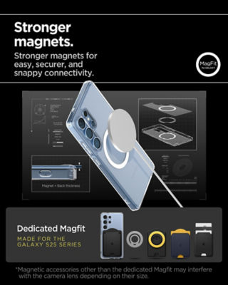 Spigen Samsung S25 Ultra Case Ultra Hybrid MagFit / Crystal Hybrid MagFit - Clear White 5