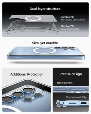Spigen Samsung S25 Ultra Case Ultra Hybrid MagFit / Crystal Hybrid MagFit - Clear White 6