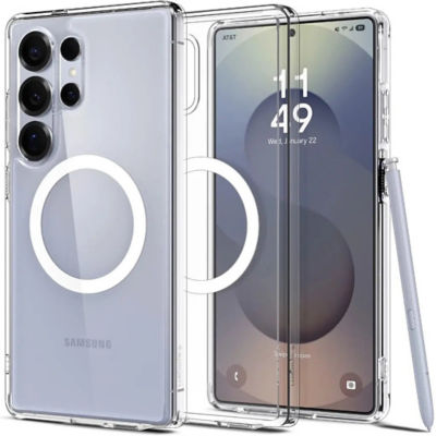 Spigen Samsung S25 Ultra Case Ultra Hybrid MagFit / Crystal Hybrid MagFit - Clear White 7