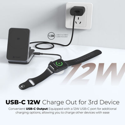 Mazer Qi2 Certified 32W Foldable 2-in-1 Wireless Charger - M-qi2-MagFold02 6