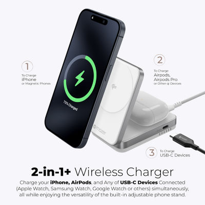 Mazer Qi2 Certified 32W Foldable 2-in-1 Wireless Charger - M-qi2-MagFold02 7