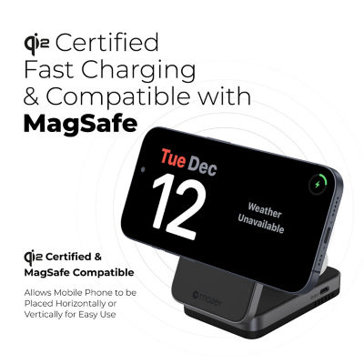 Mazer Qi2 Certified 32W Foldable 2-in-1 Wireless Charger - M-qi2-MagFold02 8