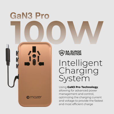 Mazer InfiniteTravel PD100W GaN World Travel Charger - M-IFTravel380 11