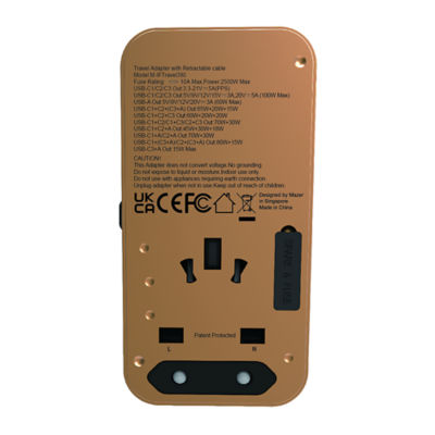 Mazer InfiniteTravel PD100W GaN World Travel Charger - M-IFTravel380 5