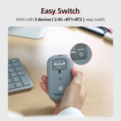 Micropack Rechargeable 2.4G + Bluetooth Wireless Mouse | ML-203W | WORK 4