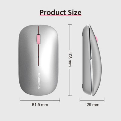 Micropack Rechargeable 2.4G + Bluetooth Wireless Mouse | ML-203W | WORK 8