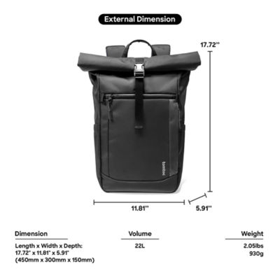 Tomtoc Navigator-T61 Rolltop Backpack 5
