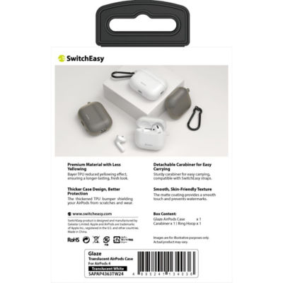 SwitchEasy SwitcheEasy Glaze Translucent AirPods Case for AirPods 4 - White 7