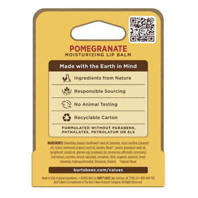 Burt's Bees Pomegranate Moisturizing Lip Balm 4.25g 2