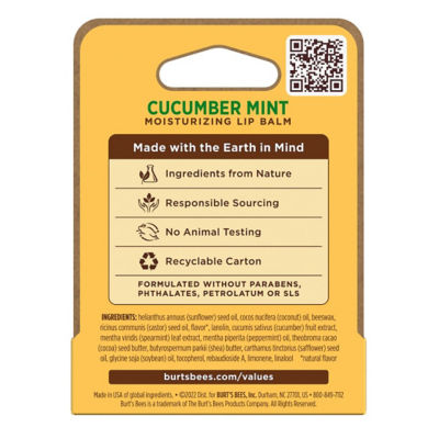 Burt's Bees Cucumber Mint Moisturizing Lip Balm 4.25g 2