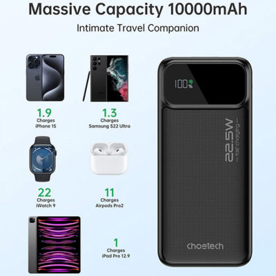 Choetech PD22.5W Digital PowerBank 10000mAh 4