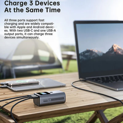Choetech 10,000mAh PD30W 3Ports & TFT Display Power Bank 7