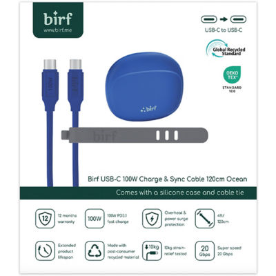 Birf Cable USB-C to C 100W Charge & Sync 120cm 1