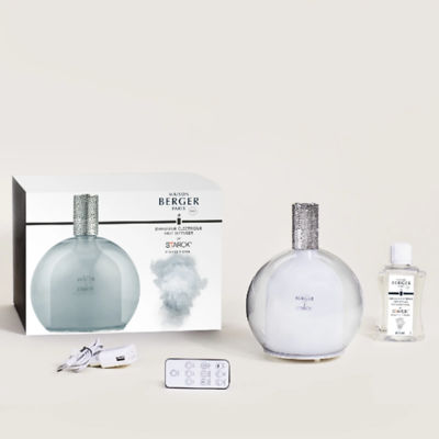 Maison Berger Paris Starck Grey Mist Diffuser Set with Peau de Pierre 4