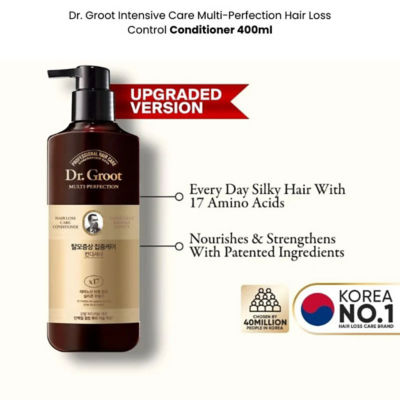 Dr. Groot [Bundle] Intensive Care Multi-Perfection Hair Loss Control Shampoo for Oily Scalp and Conditioner 400ml 4