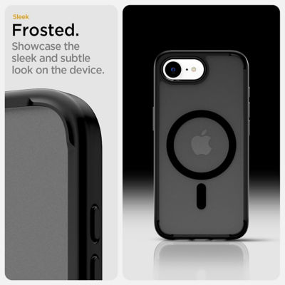 SPIGEN iPhone 16e Case (2025) Ultra Hybrid MagFit / Crystal Hybrid MagFit Frost Black 3
