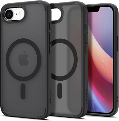 SPIGEN iPhone 16e Case (2025) Ultra Hybrid MagFit / Crystal Hybrid MagFit Frost Black 4