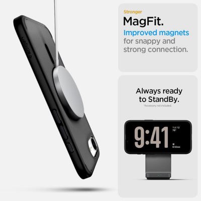 SPIGEN iPhone 16e Case (2025) Ultra Hybrid MagFit / Crystal Hybrid MagFit Frost Black 6