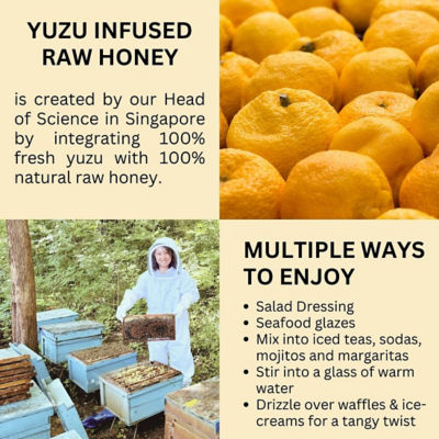 HIVES KEEPER PREMIUM YUZU INFUSED RAW HONEY - SINGAPORE FORMULA 250G 4