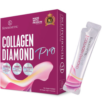Kinohimitsu Collagen Diamond Pro 5500mg with NMN Supplement 25g 15's 1