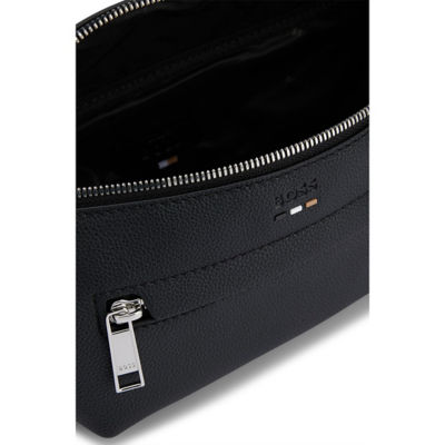 BOSS Signature-Stripe Belt Bag In Faux Leather 3