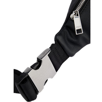 BOSS Signature-Stripe Belt Bag In Faux Leather 4