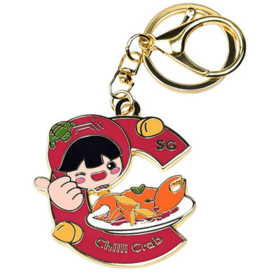 SINGAPORE SOUVENIRS 红龟粿女孩 钥匙扣 - C 1