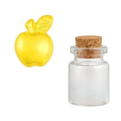 Goldheart [Bundle] 1x 999 Gold Prosperity Apple Collectible + 1x Glass Bottle 1