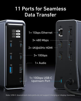 Anker Prime 14-in-1 Charger Docking Station with 160W Max Output, Dual 4K Displays A83B6 3