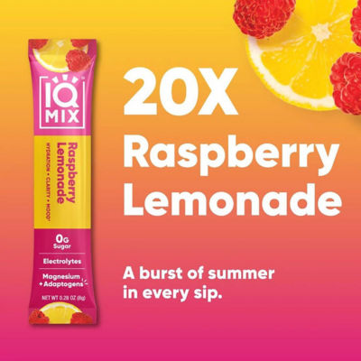 IQBar IQMix Sugar Free Electrolytes Powder Packets - Raspberry Lemonade 20 Sticks 5