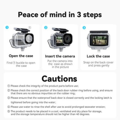 Telesin Waterproof Case For DJI Action 5 4 3 3