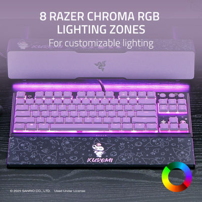 Razer Ornata V3 Tenkeyless Kuromi™ 版薄型人体工学游戏键盘 7