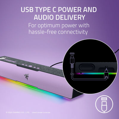 Razer Leviathan V2 X - PC 游戏条形音箱 - Kuromi 版 4