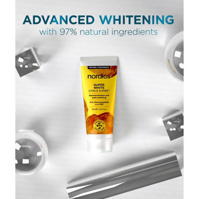 Nordics Natural Toothpaste Super White Citrus Sorbert with Hydroxyapatite 75ml 4