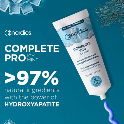Nordics Natural Toothpaste Complete Pro Icy Mint with Hydroxyapatite 75ml 6