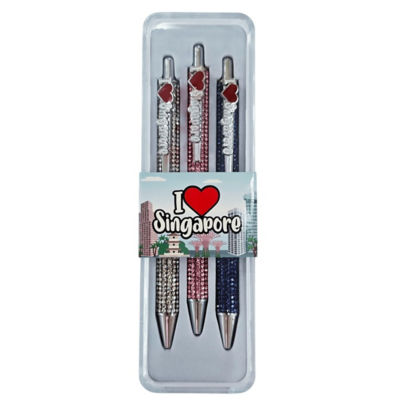SINGAPORE SOUVENIRS I LOVE SINGPORE JEWEL PEN 1