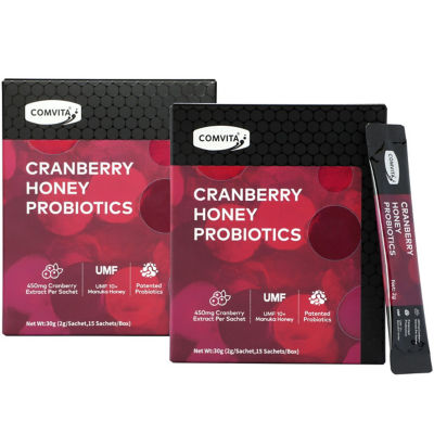 COMVITA [Bundle Of 2] Cranberry Probiotics Manuka Honey Drink, 15 Sachets 1