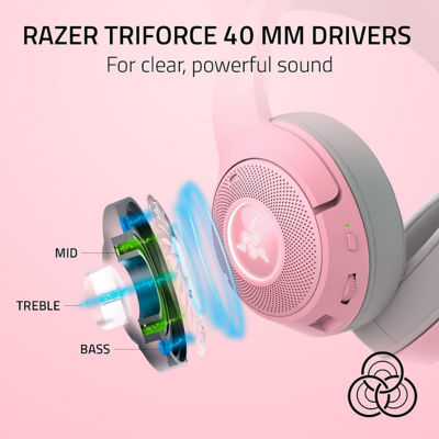 Razer Kraken Kitty V2 BT - Wireless Bluetooth RGB Headset with Kitty Ears 5