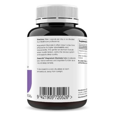 GREENLIFE Magnesium Glycinate 350mg (60 capsules) 3