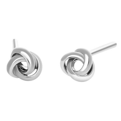 Goldheart Arden White Gold Knot Earrings 1