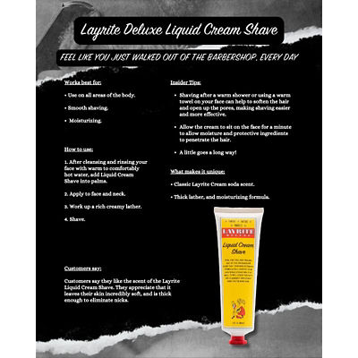 Layrite Deluxe Layrite Liquid Cream Shave 118ml 4