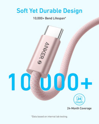 Anker Zolo USB C to USB C Cable 240W Braided Fast Charging 0.9m (3 ft) Cable A8060 5